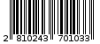 Γραμμωτός κωδικός 2810243701033