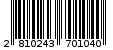 Γραμμωτός κωδικός 2810243701040