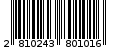 Γραμμωτός κωδικός 2810243801016