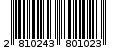Γραμμωτός κωδικός 2810243801023