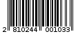 Γραμμωτός κωδικός 2810244001033