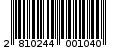 Γραμμωτός κωδικός 2810244001040