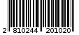 Γραμμωτός κωδικός 2810244201020