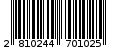 Γραμμωτός κωδικός 2810244701025