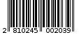 Γραμμωτός κωδικός 2810245002039