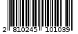 Γραμμωτός κωδικός 2810245101039