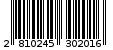 Γραμμωτός κωδικός 2810245302016