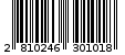 Γραμμωτός κωδικός 2810246301018