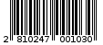 Γραμμωτός κωδικός 2810247001030