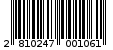 Γραμμωτός κωδικός 2810247001061