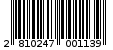 Γραμμωτός κωδικός 2810247001139