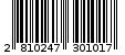 Γραμμωτός κωδικός 2810247301017