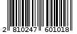 Γραμμωτός κωδικός 2810247601018