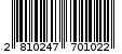 Γραμμωτός κωδικός 2810247701022
