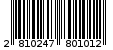 Γραμμωτός κωδικός 2810247801012