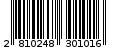 Γραμμωτός κωδικός 2810248301016