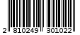 Γραμμωτός κωδικός 2810249301022