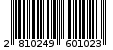 Γραμμωτός κωδικός 2810249601023