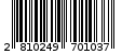 Γραμμωτός κωδικός 2810249701037