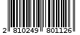 Γραμμωτός κωδικός 2810249801126