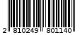 Γραμμωτός κωδικός 2810249801140