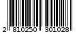 Γραμμωτός κωδικός 2810250301028