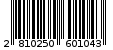 Γραμμωτός κωδικός 2810250601043