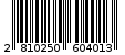 Γραμμωτός κωδικός 2810250604013