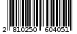 Γραμμωτός κωδικός 2810250604051