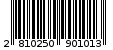 Γραμμωτός κωδικός 2810250901013