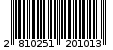 Γραμμωτός κωδικός 2810251201013