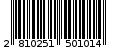 Γραμμωτός κωδικός 2810251501014