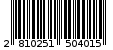 Γραμμωτός κωδικός 2810251504015