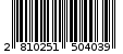 Γραμμωτός κωδικός 2810251504039