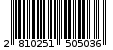 Γραμμωτός κωδικός 2810251505036
