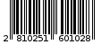 Γραμμωτός κωδικός 2810251601028