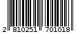 Γραμμωτός κωδικός 2810251701018
