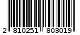 Γραμμωτός κωδικός 2810251803019