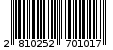 Γραμμωτός κωδικός 2810252701017