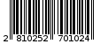 Γραμμωτός κωδικός 2810252701024