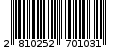 Γραμμωτός κωδικός 2810252701031