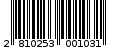 Γραμμωτός κωδικός 2810253001031