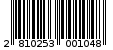 Γραμμωτός κωδικός 2810253001048