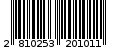 Γραμμωτός κωδικός 2810253201011