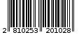 Γραμμωτός κωδικός 2810253201028