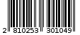 Γραμμωτός κωδικός 2810253301049