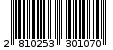 Γραμμωτός κωδικός 2810253301070