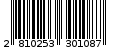 Γραμμωτός κωδικός 2810253301087