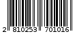 Γραμμωτός κωδικός 2810253701016