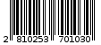 Γραμμωτός κωδικός 2810253701030